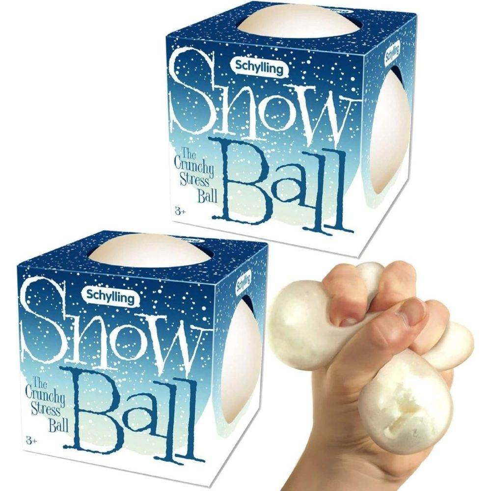 NeeDoh Snow Ball Stress Balls Crunchy & Squishy 2 Pack